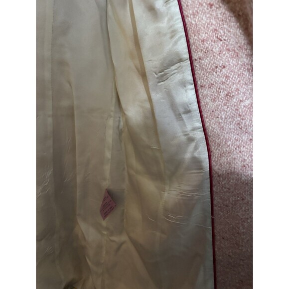 Mackage Wool Blend Leather Trim Trench Coat Pink Women's Size Medium - Picture 12 of 15